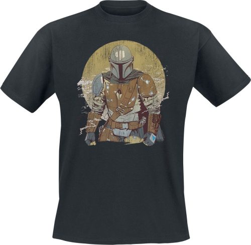 Star Wars The Mandalorian - Distressed Warrior Tričko černá