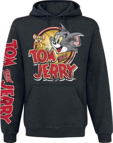 Tom And Jerry Cartoon Logo Mikina s kapucí černá