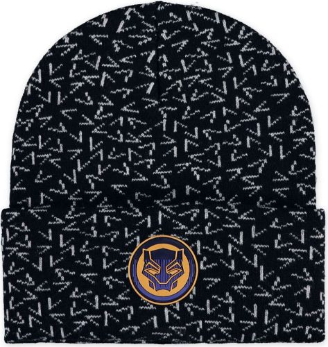 Black Panther Wakanda Forever - Patch Beanie čepice černá