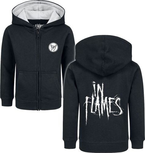 In Flames Metal-Kids - Logo detská mikina s kapucí na zip černá