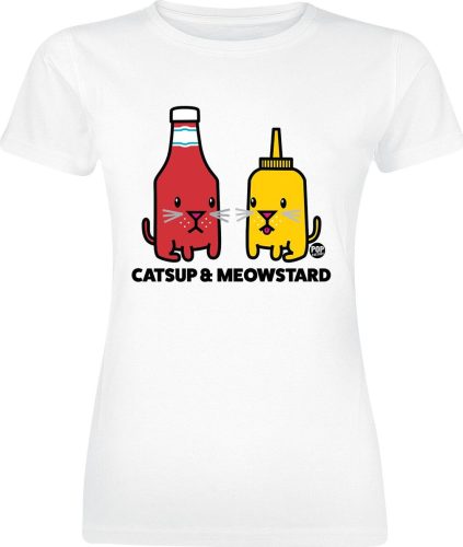 Food Catsup & Meowstard Dámské tričko bílá