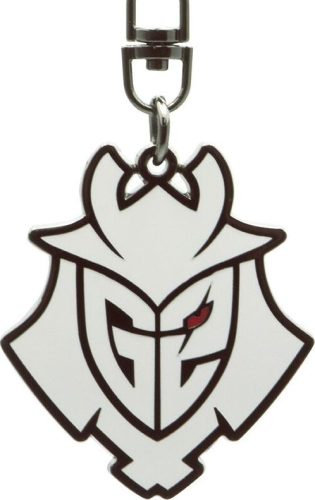 G2 Esports Samurai Logo Klíčenka bílá/cerná/cervená
