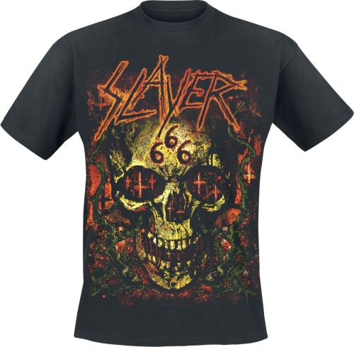 Slayer Torment Skull Halloween Tričko černá