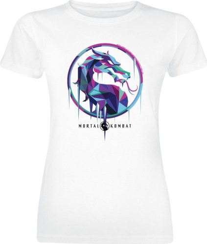Mortal Kombat Dragon Logo Dámské tričko bílá