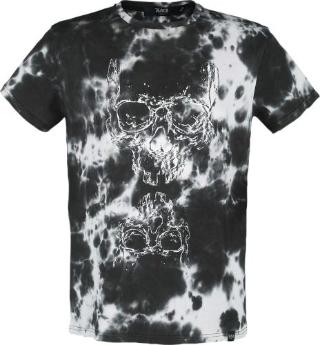 Black Premium by EMP T-Shirt mit weißen Blumen und kleiner Stickerei Tričko černá