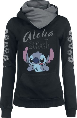 Lilo & Stitch Aloha Dámská mikina s kapucí cerná/šedá