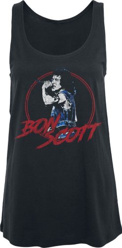 Bon Scott Rock n Roll Dámský top černá