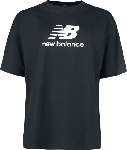 New Balance NB ESSENTIALS STACKED LOGO OVERSIZED T-SHIRT Dámské tričko černá