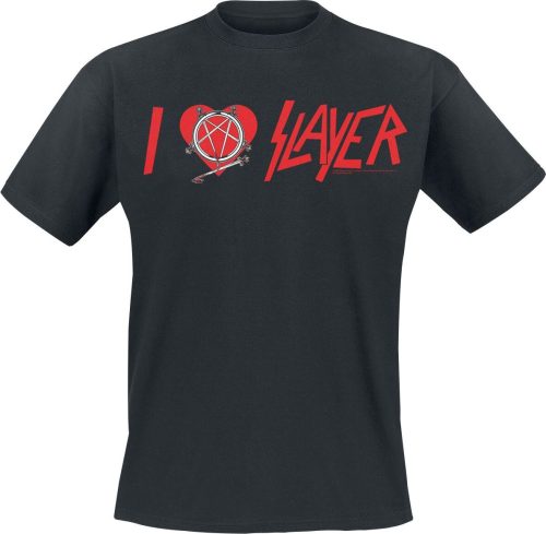 Slayer I Heart Slayer Pentagram Tričko černá