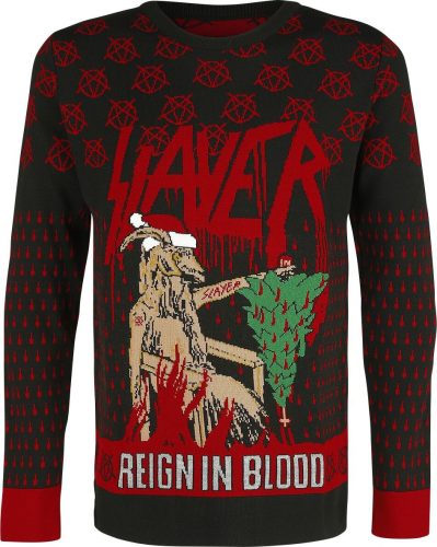 Slayer Reign In Blood Pletený svetr vícebarevný