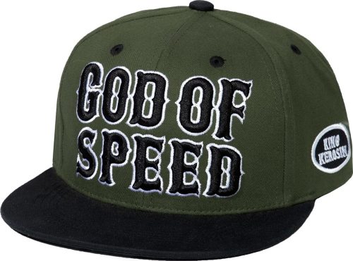 King Kerosin GOD OF SPEED Trucker kšiltovka zelená/cerná