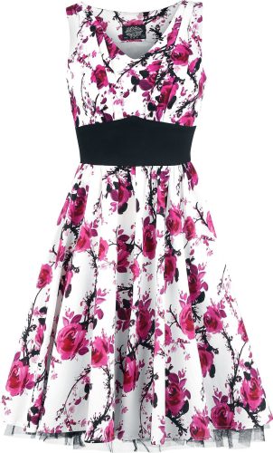 H&R London Pink Floral Dress Šaty bílá/ružová