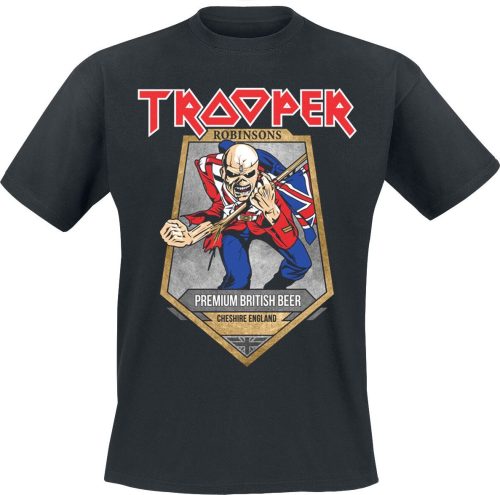 Iron Maiden Trooper Beer Badge Tričko černá