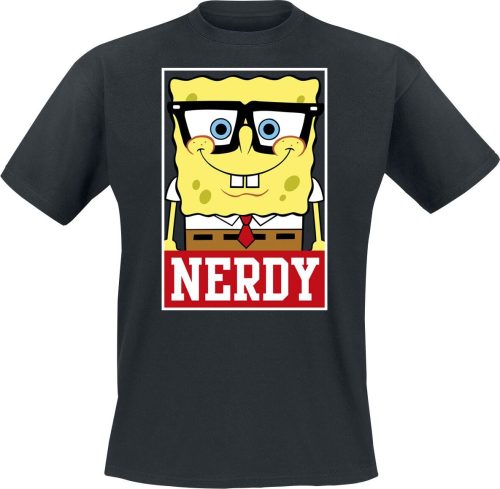 SpongeBob SquarePants Nerdy Tričko černá