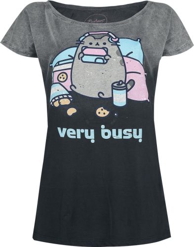 Pusheen Very Busy Dámské tričko tmavě šedá