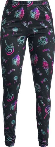 Full Volume by EMP Leggings mit Candy and Sweets Alloverprint Leginy černá