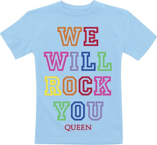 Queen Kids - We Will Rock You detské tricko světle modrá