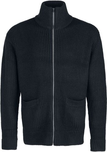 Urban Classics Kardigan na zip Cardigan černá