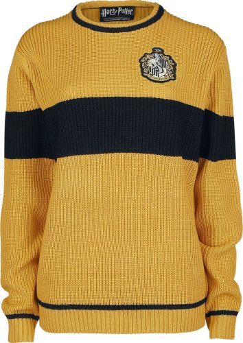 Harry Potter Hufflepuff - Quidditch Pletený svetr žlutá/cerná