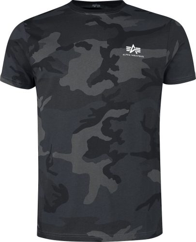 Alpha Industries BACKPRINT T CAMO Tričko šedá/cerná