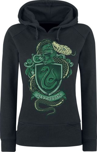 Harry Potter Slytherin Dámská mikina s kapucí černá