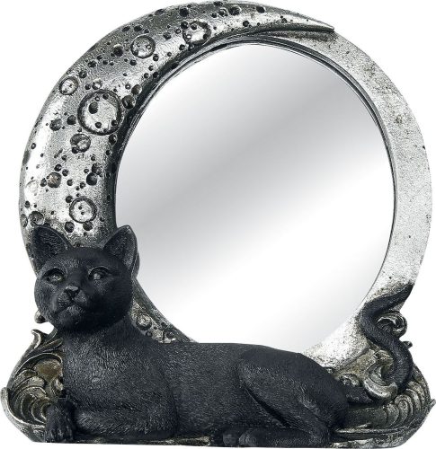 Alchemy England Night Cat Mirror dekorace cerná/stríbrná