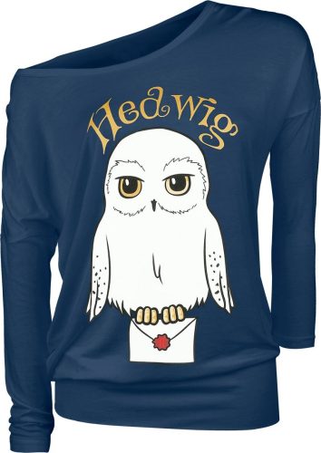 Harry Potter Hedwig Dámské tričko s dlouhými rukávy tmavě modrá