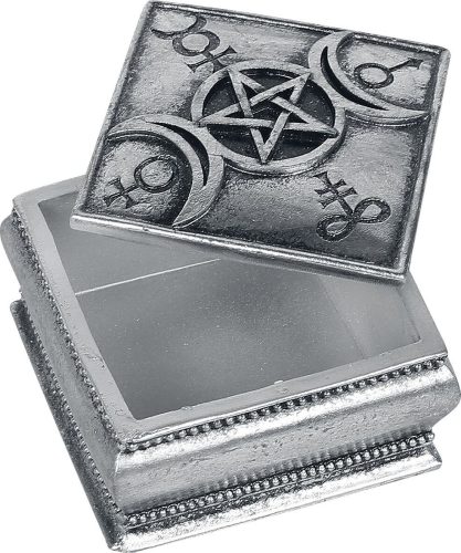 Alchemy England Triple Moon Spell Box dekorace cerná/stríbrná
