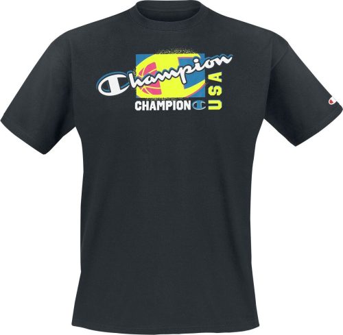 Champion Neon Spray - Crewneck T-Shirt Tričko černá