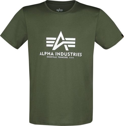 Alpha Industries Basic T Tričko tmave zelená