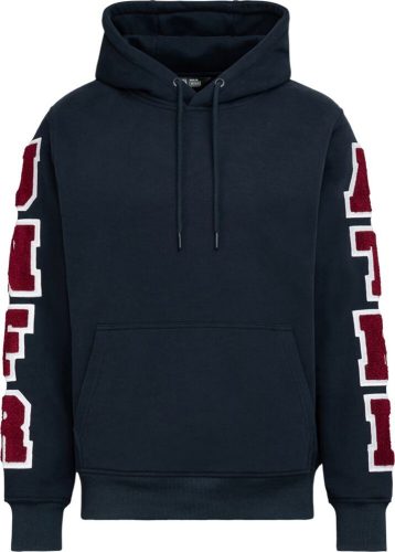 Unfair Athletics Velour Patch Hoodie Mikina s kapucí námořnická modrá