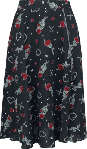 Hell Bunny Rzoey Skirt Sukně cerná/cervená