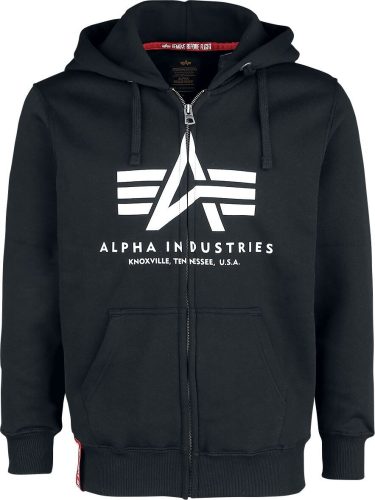 Alpha Industries Basic Zip Hoody Mikina s kapucí na zip černá