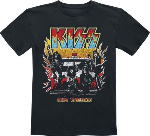 Kiss Kids - On Fire detské tricko černá