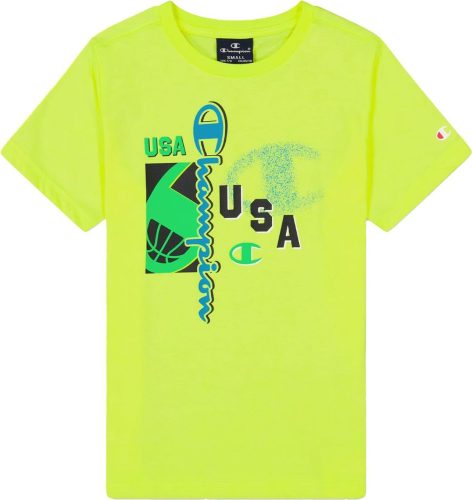 Champion Legacy Neon Spray Tee detské tricko žlutá