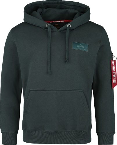 Alpha Industries Back Print Hoody Mikina s kapucí tmave zelená