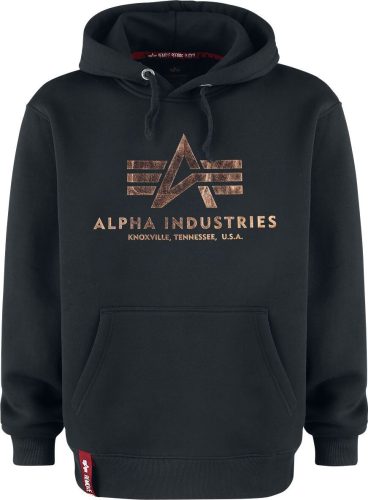 Alpha Industries Basic Hoody Mikina s kapucí cerná/zlatá