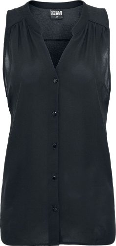 Urban Classics Ladies Sleeveless Chiffon Blouse Halenka černá