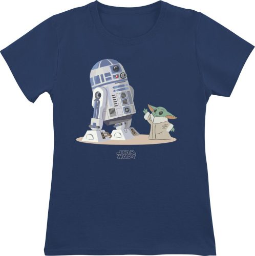 Star Wars Kids - The Mandalorian - R2D2 - Grogu detské tricko modrá