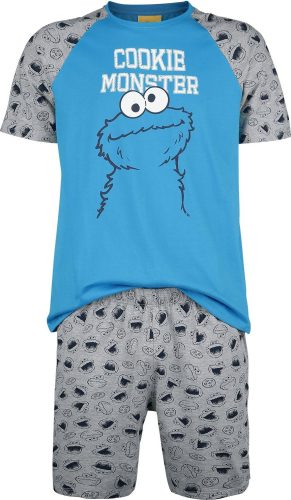 Sesame Street Cookie Monster pyžama šedá