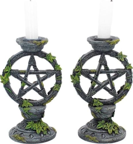 Anne Stokes Svíčky Wiccan Pentagram Svícen standard