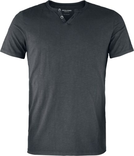 Jack & Jones Tričko JJESPLIT NECK SS NOOS Tričko černá