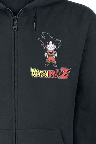 Dragon Ball Z - Goku Chibi Mikina s kapucí na zip černá