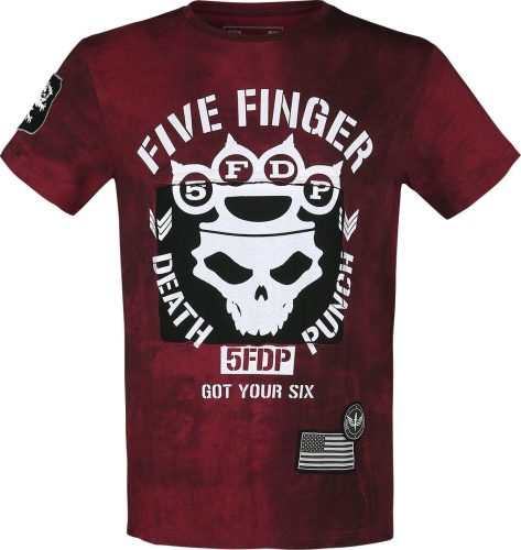 Five Finger Death Punch EMP Signature Collection Tričko cervená/cerná