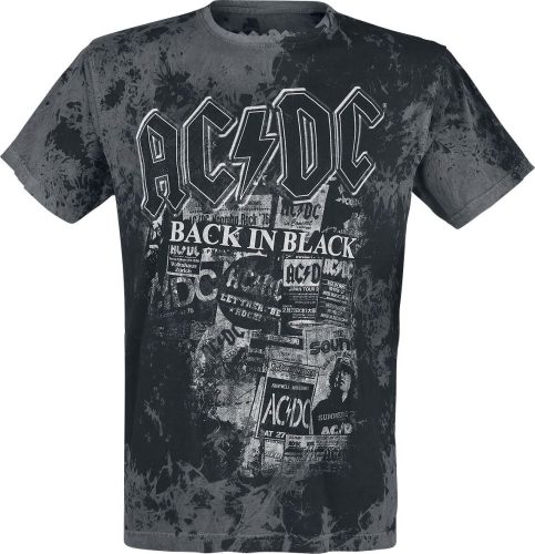 AC/DC Back in Black Tričko šedá/cerná