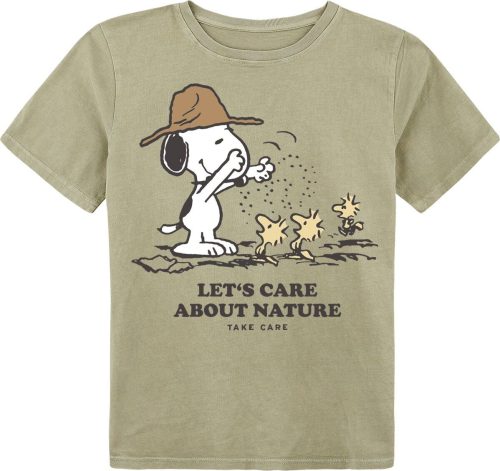 Peanuts Kids - Snoopy - We Respect Our Resources detské tricko zelená