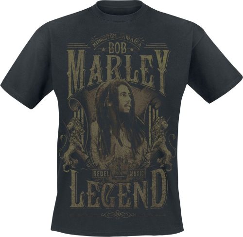 Bob Marley Rebel Legend Tričko černá