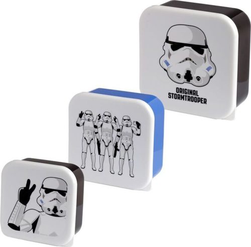 Star Wars Sada 3 jídlonosičů Stormtrooper Svačinový box cerná/bílá/modrá