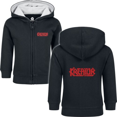 Kreator Metal-Kids - Logo detská mikina s kapucí na zip černá