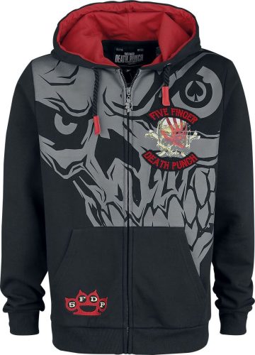 Five Finger Death Punch EMP Signature Collection Mikina s kapucí na zip cerná/cervená